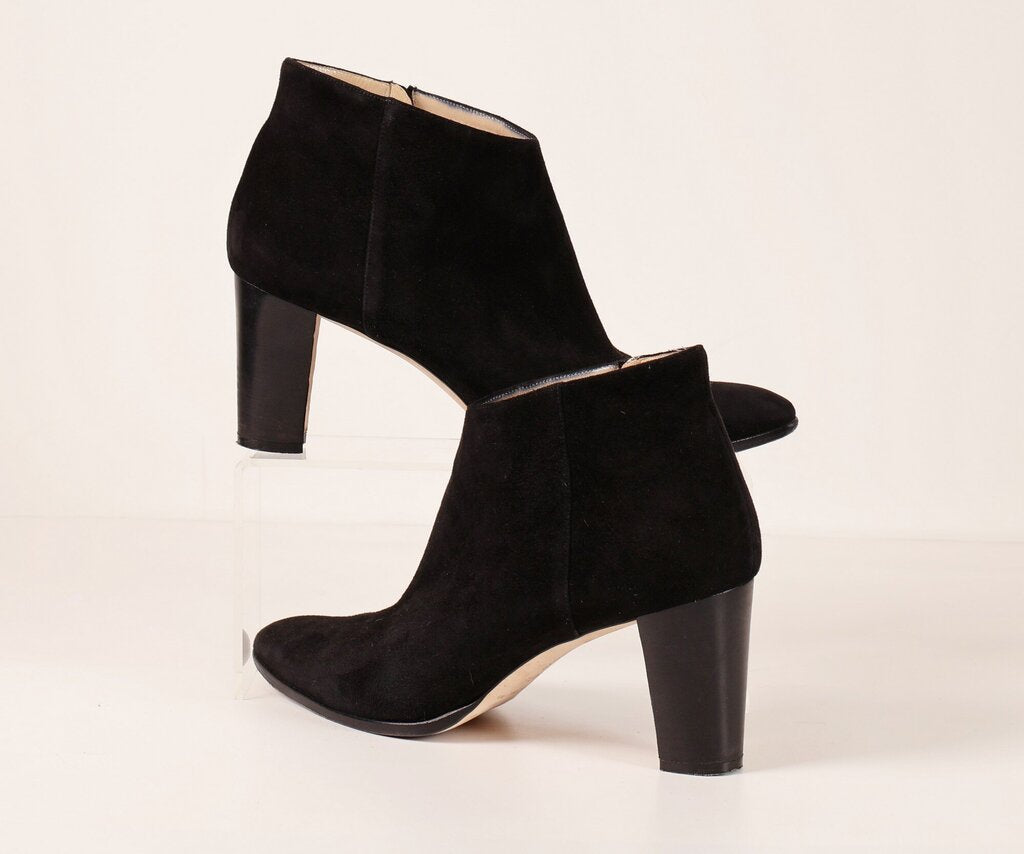 Black Suede Micro Booties (9)