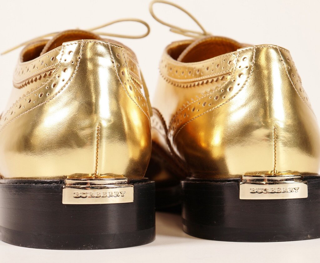 Gold Metallic Leather Oxfords (10)