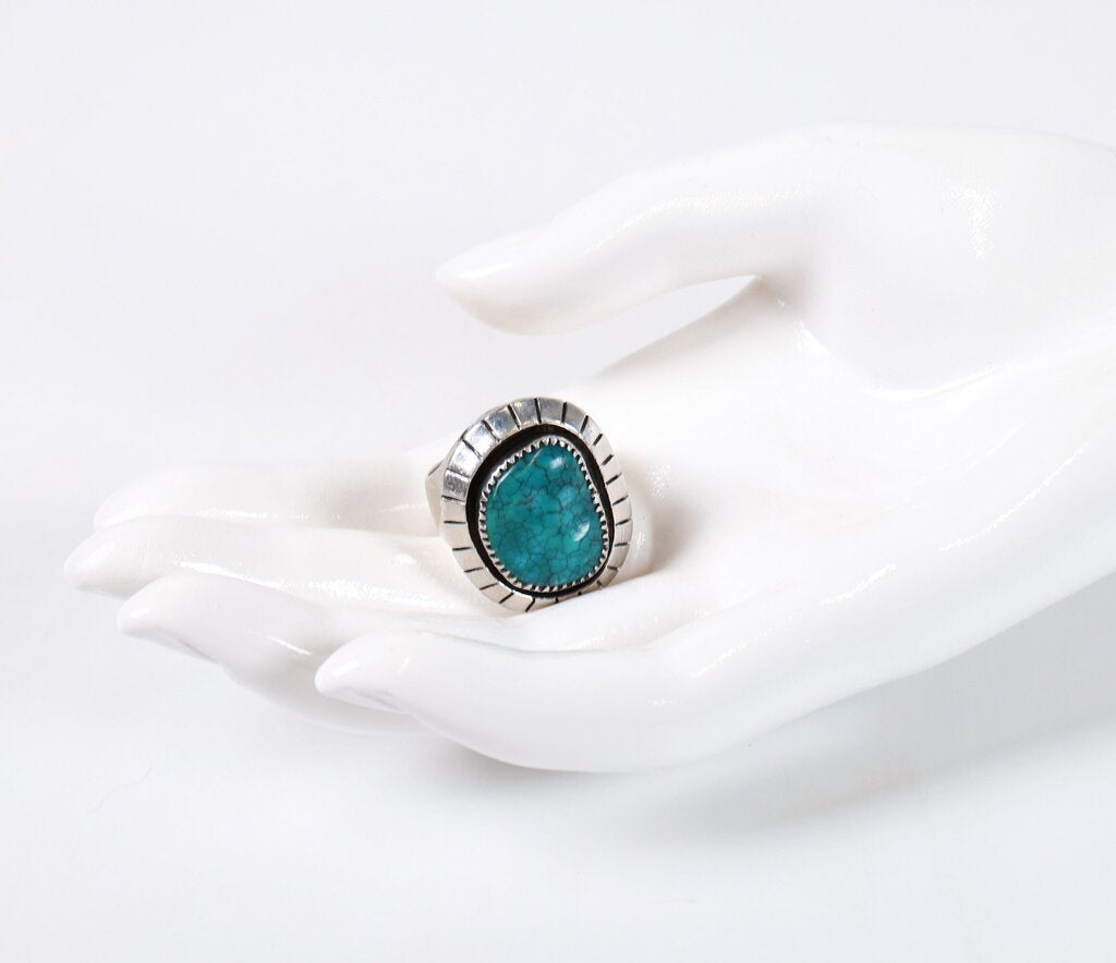 Sterling and Turquoise Ring (10.5)