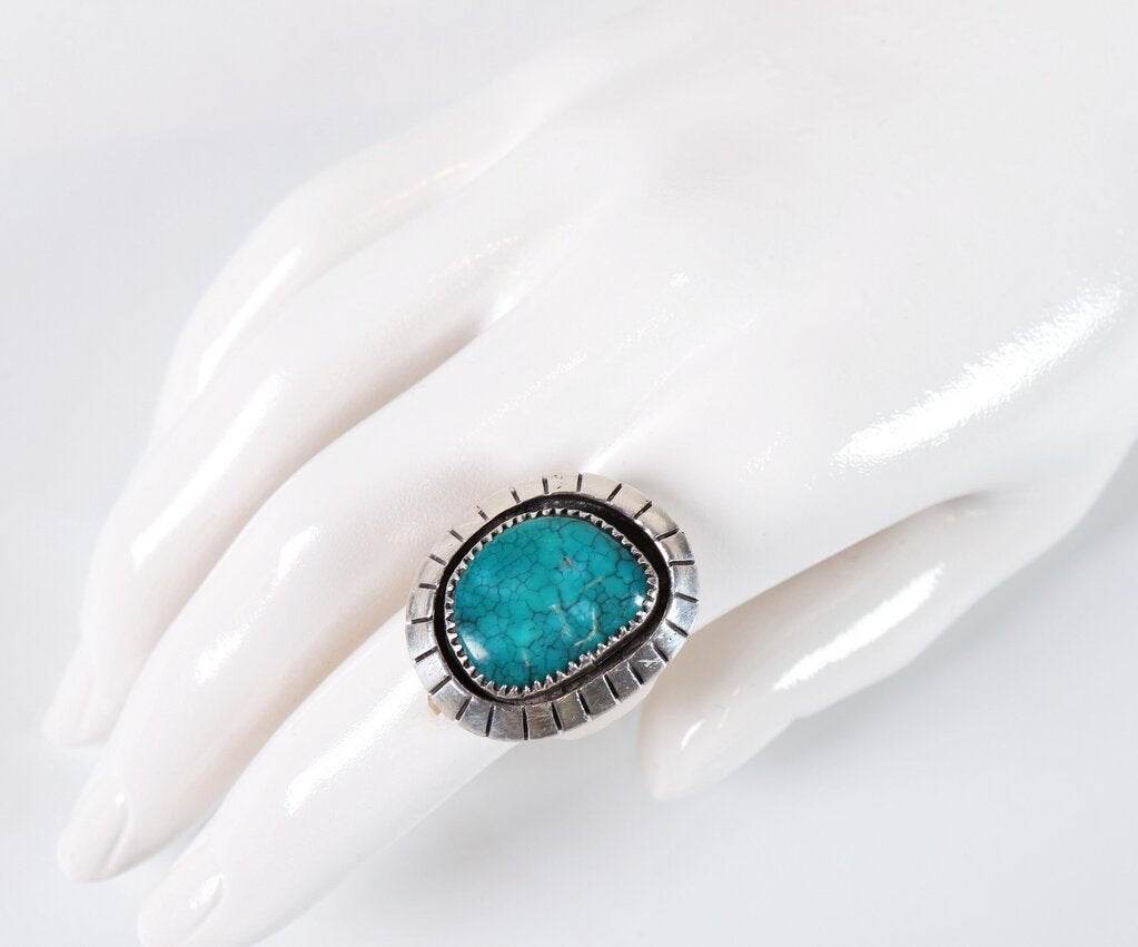Sterling and Turquoise Ring (10.5)