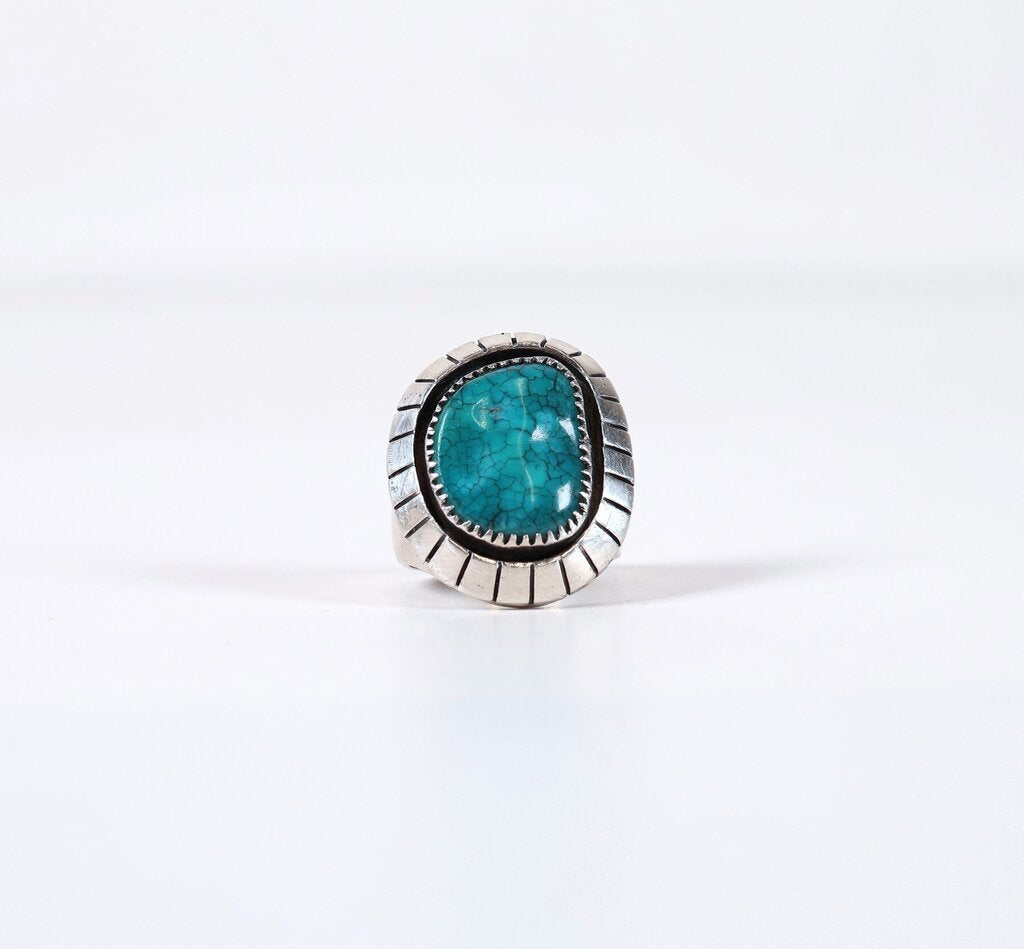 Sterling and Turquoise Ring (10.5)