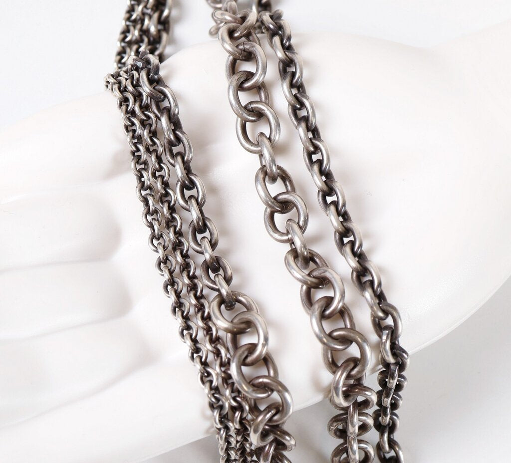 Oxidized Sterling 'Essential Light Chain' Necklace