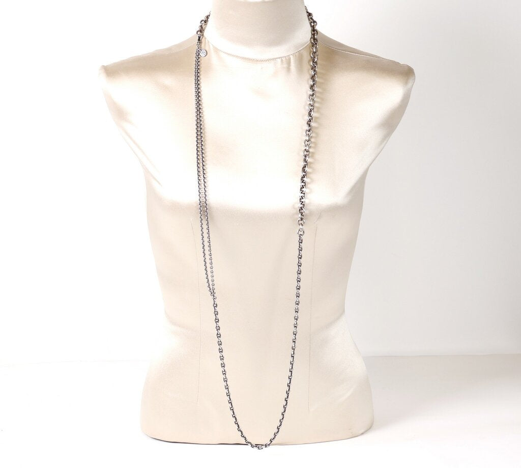 Oxidized Sterling 'Essential Light Chain' Necklace