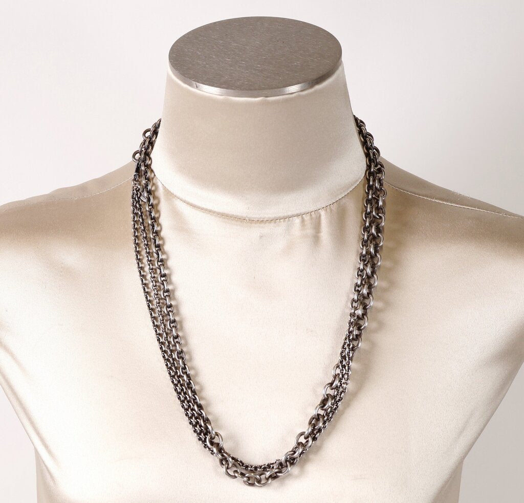 Oxidized Sterling 'Essential Light Chain' Necklace