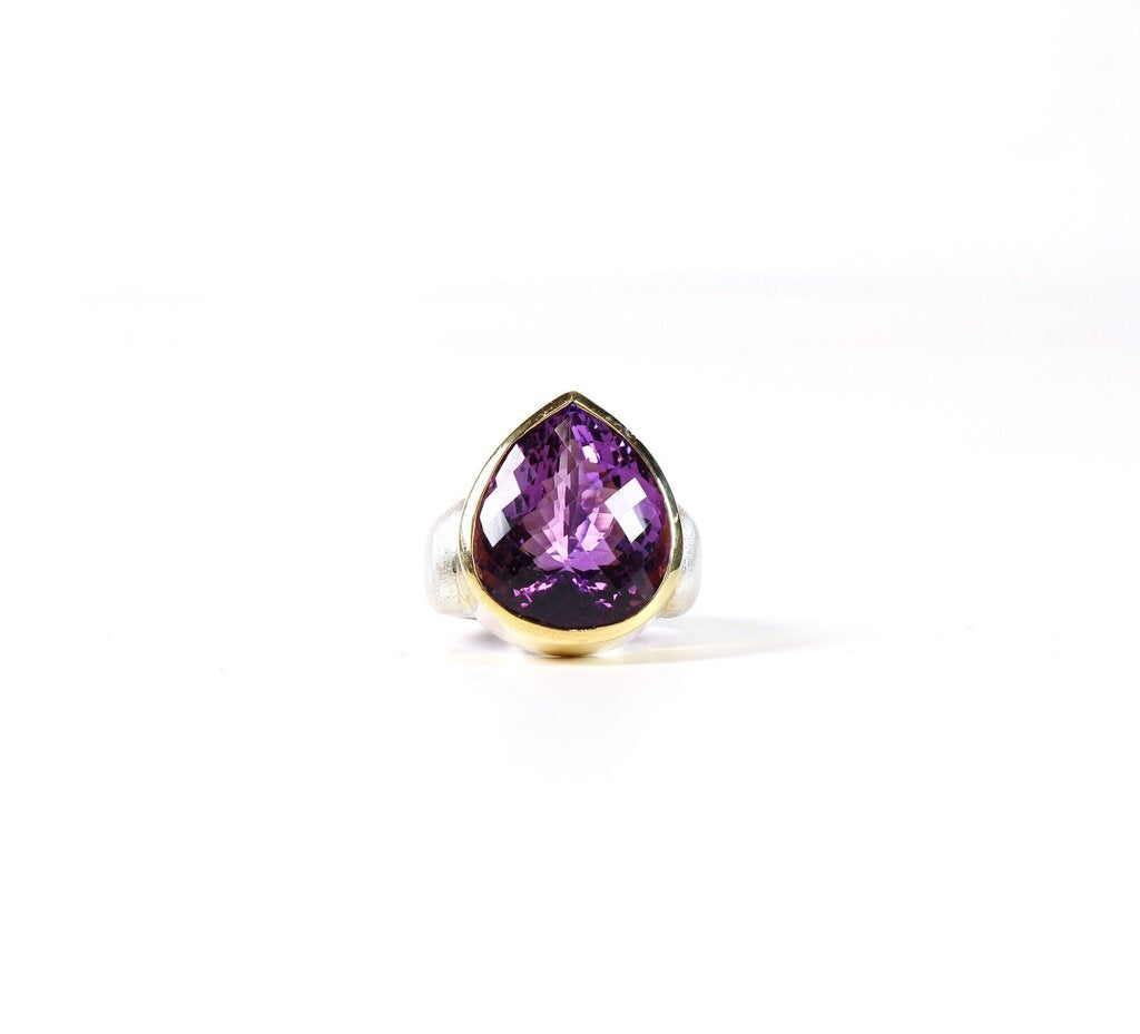 last chance! Teardrop Amethyst Cocktail Ring (8)