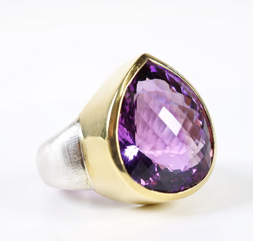 last chance! Teardrop Amethyst Cocktail Ring (8)