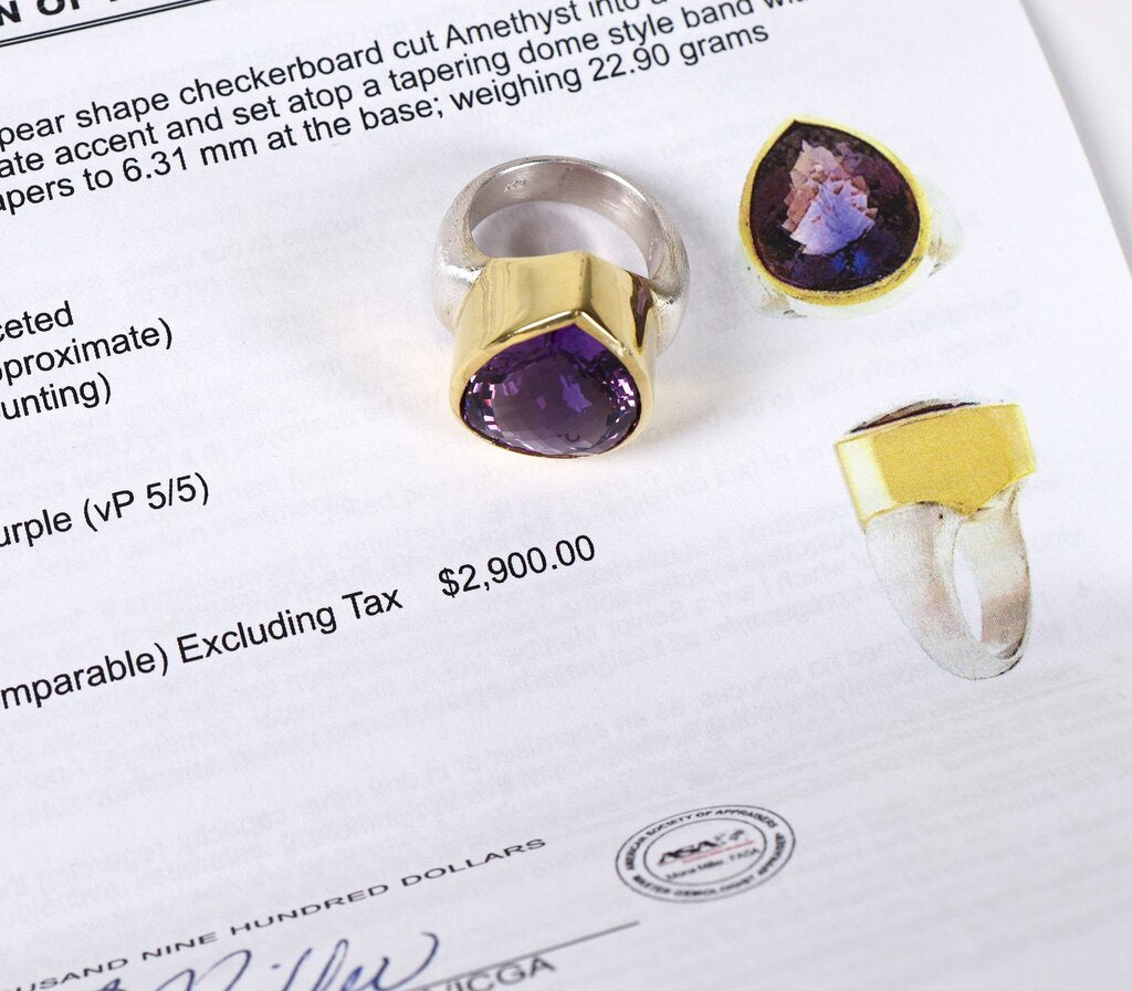last chance! Teardrop Amethyst Cocktail Ring (8)