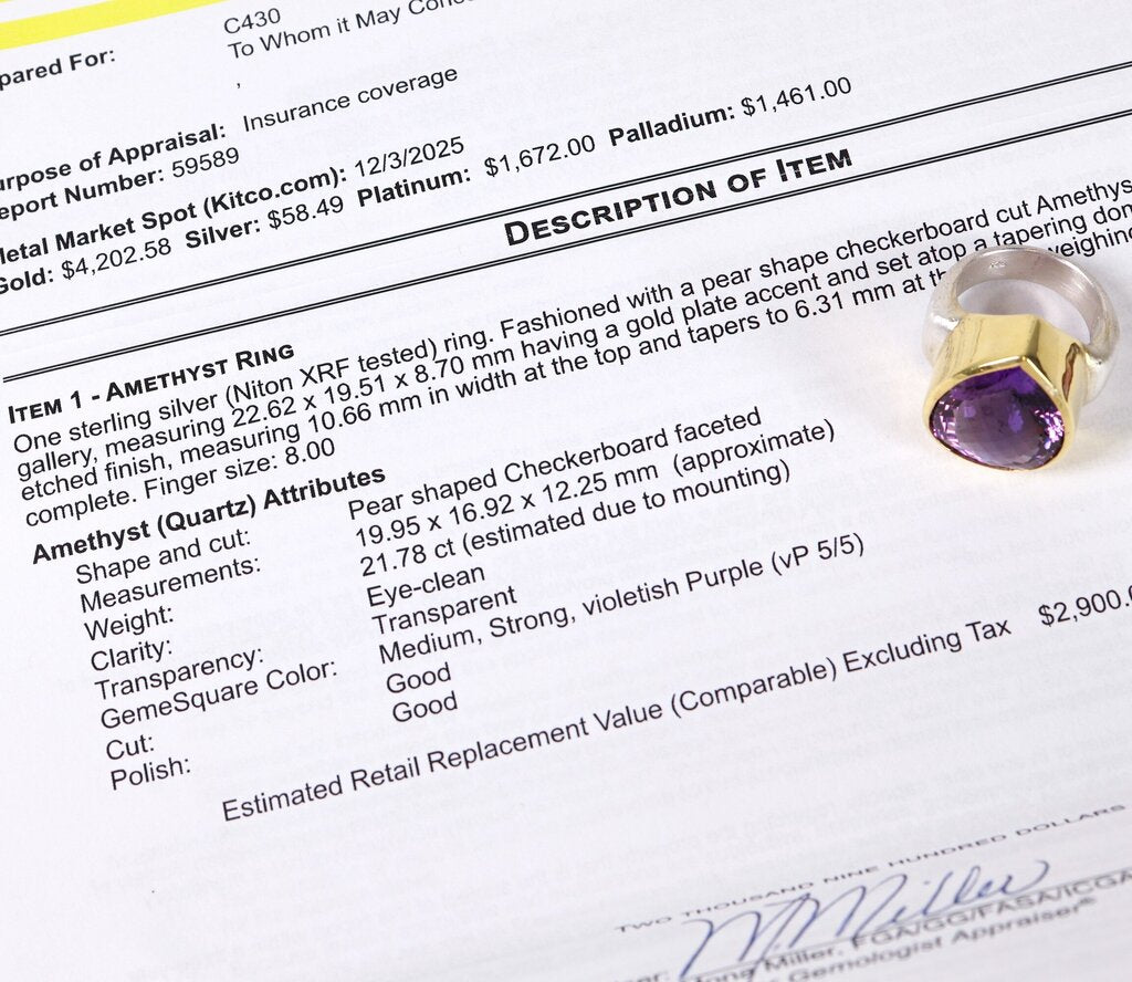 last chance! Teardrop Amethyst Cocktail Ring (8)