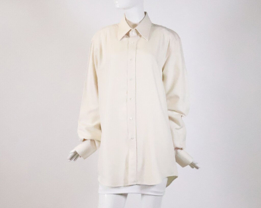 Cream Button Down Shirt (M)