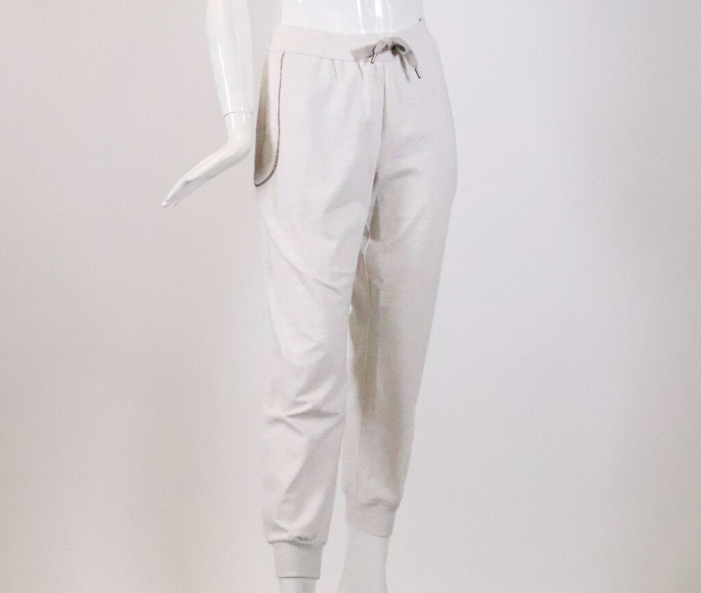 Light Sweatpants with Monili Pocket Trim (L)