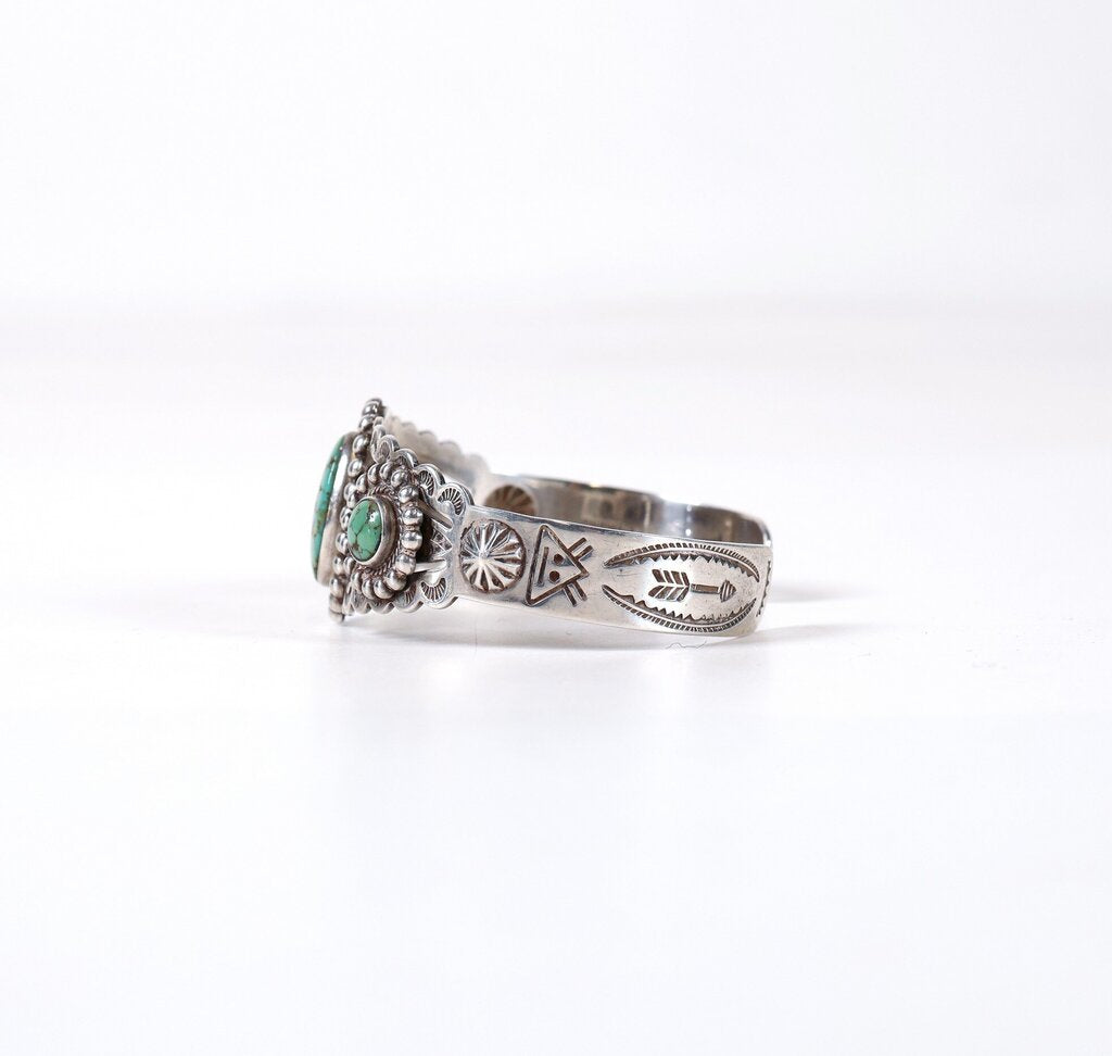 Sterling and Turquoise Navajo Cuff