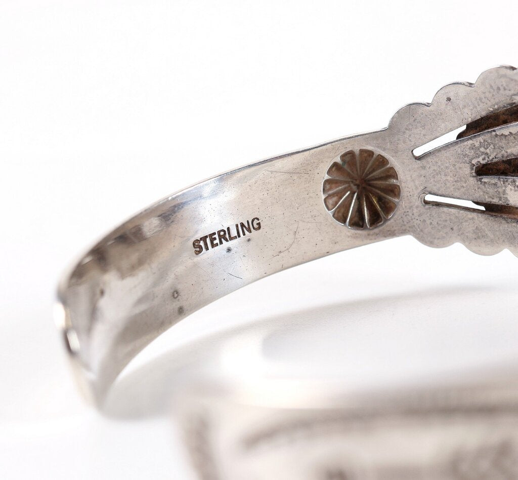 Sterling and Turquoise Navajo Cuff