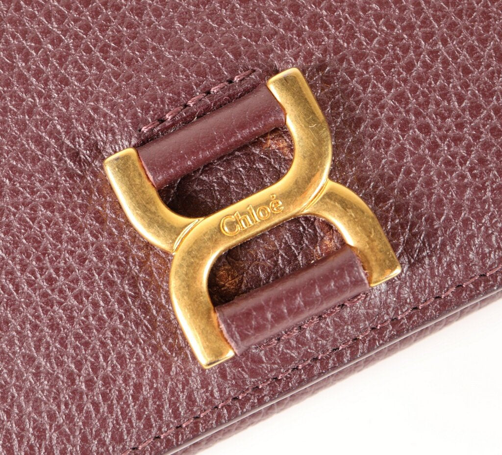 Deep Burgundy 'Marcie' Long Flap Wallet