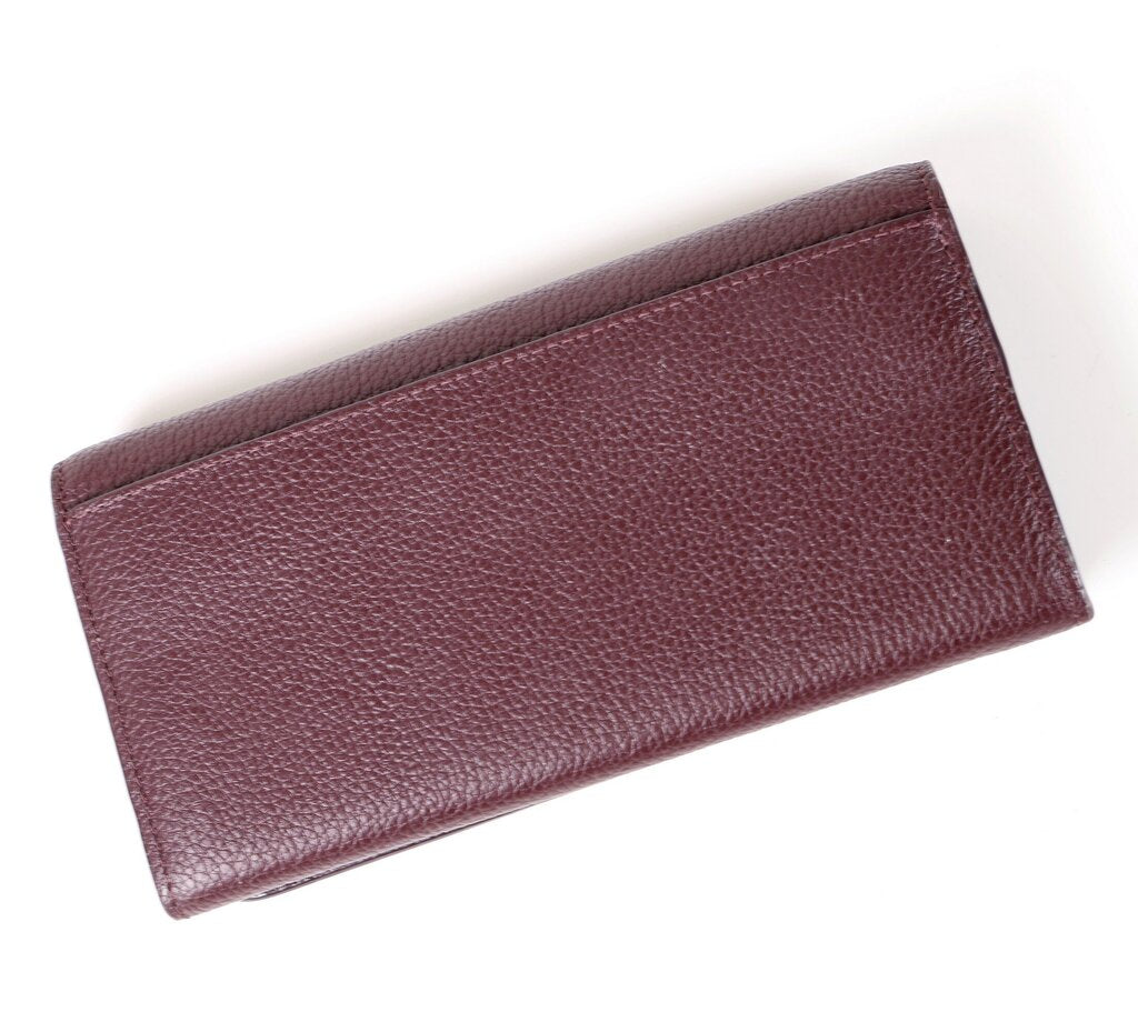 Deep Burgundy 'Marcie' Long Flap Wallet