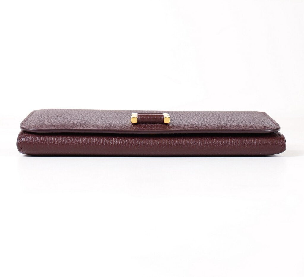 Deep Burgundy 'Marcie' Long Flap Wallet