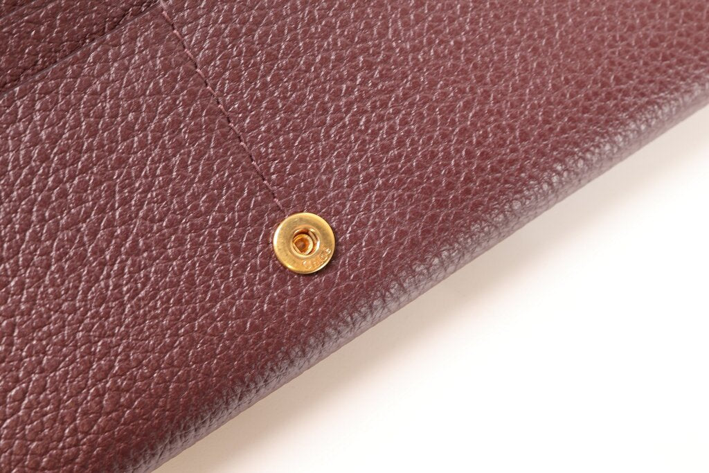 Deep Burgundy 'Marcie' Long Flap Wallet