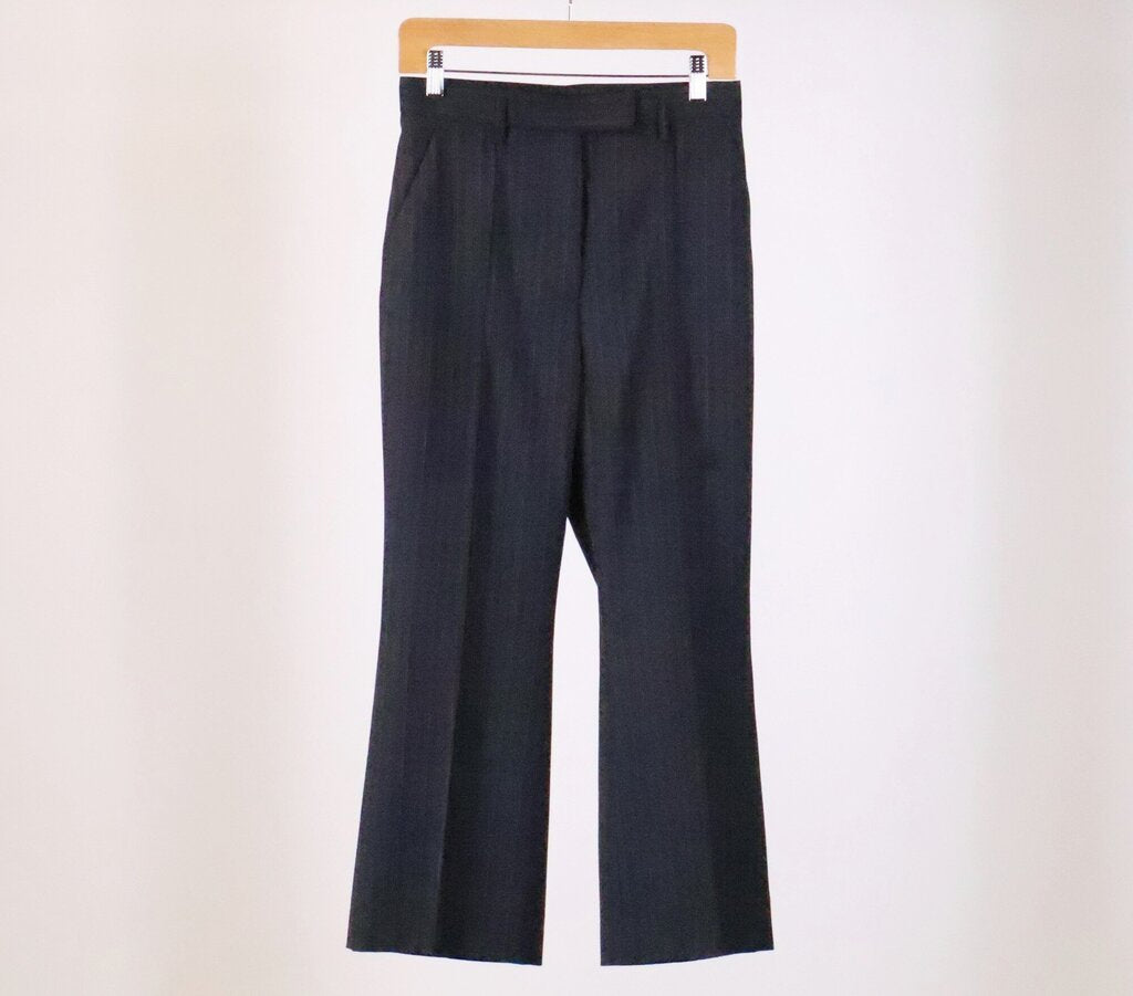 Navy Cropped Trouser with Stripes (S)