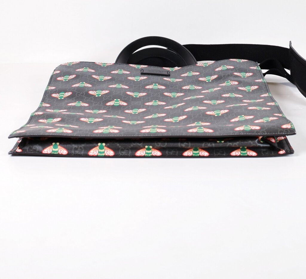 Black GG Supreme Bee Tote Bag
