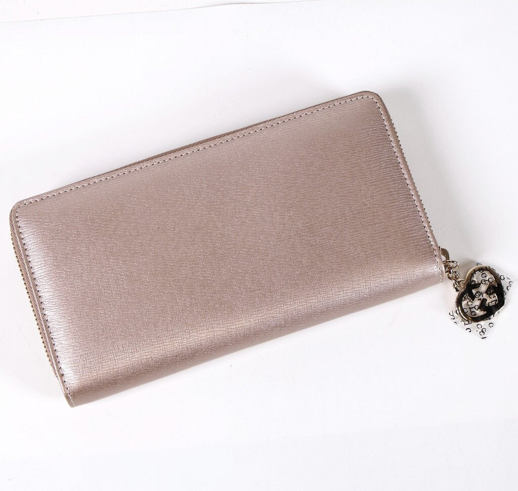 Neutral Long Zip Around Wallet