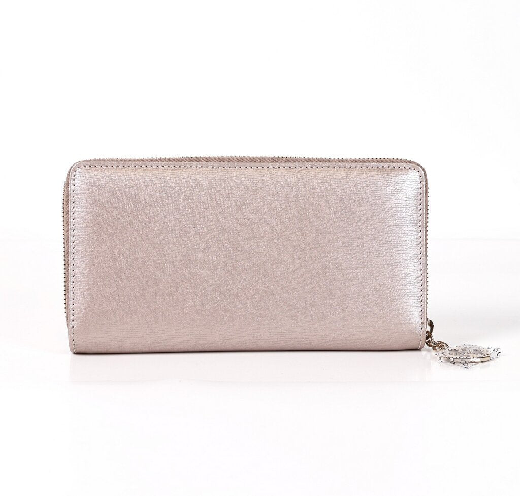 Neutral Long Zip Around Wallet