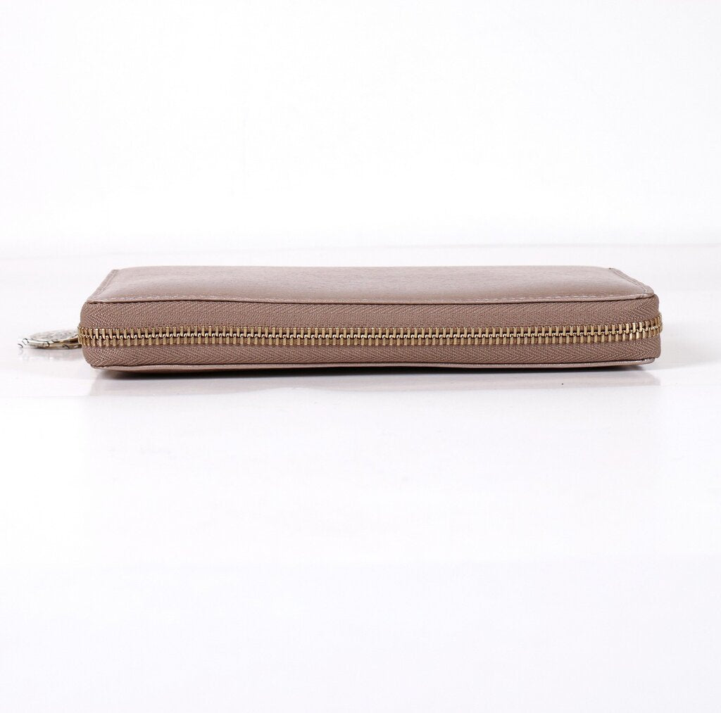 Neutral Long Zip Around Wallet