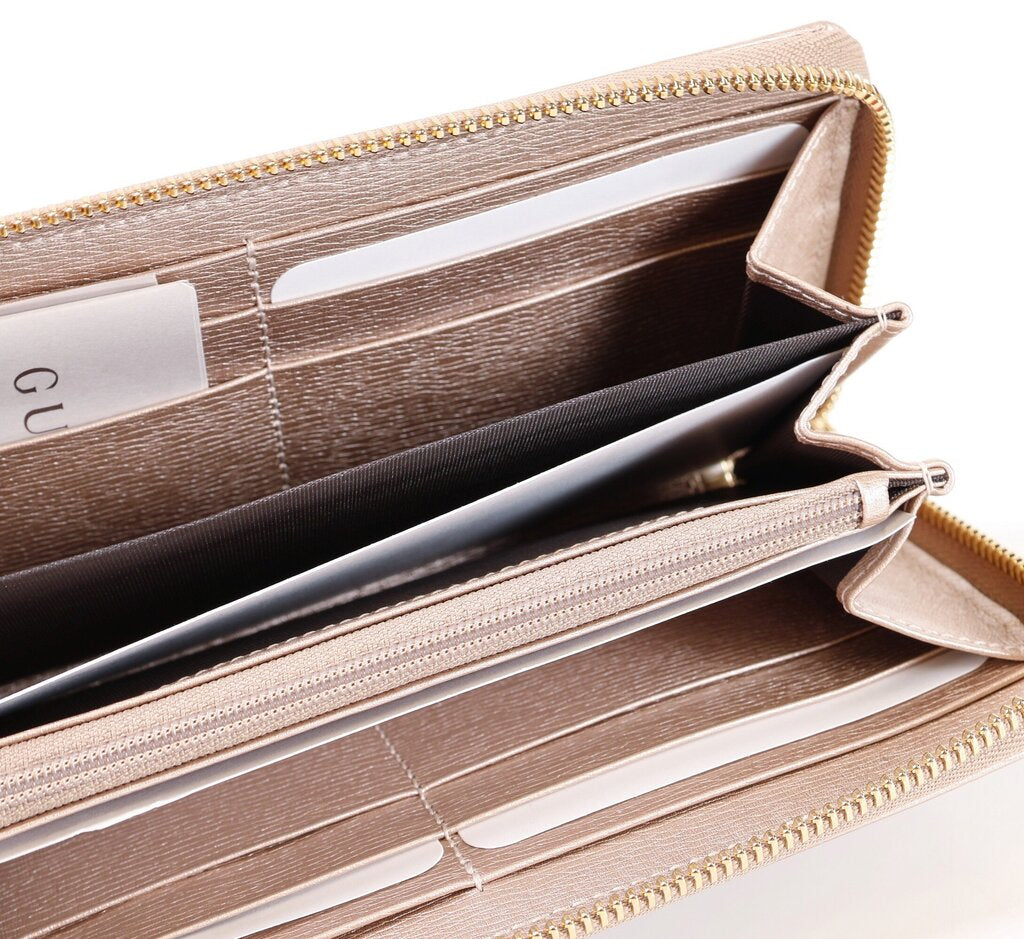Neutral Long Zip Around Wallet