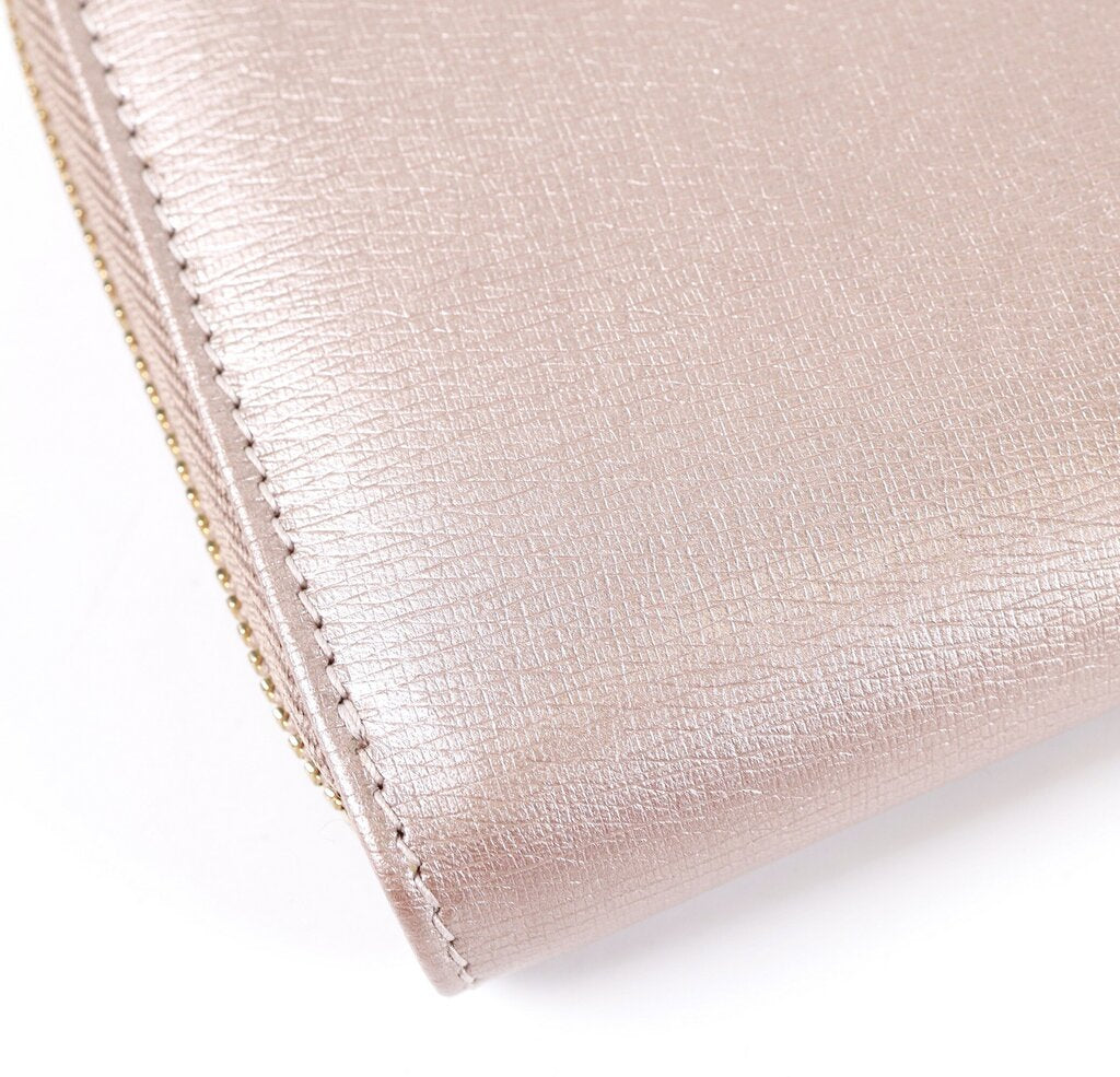 Neutral Long Zip Around Wallet