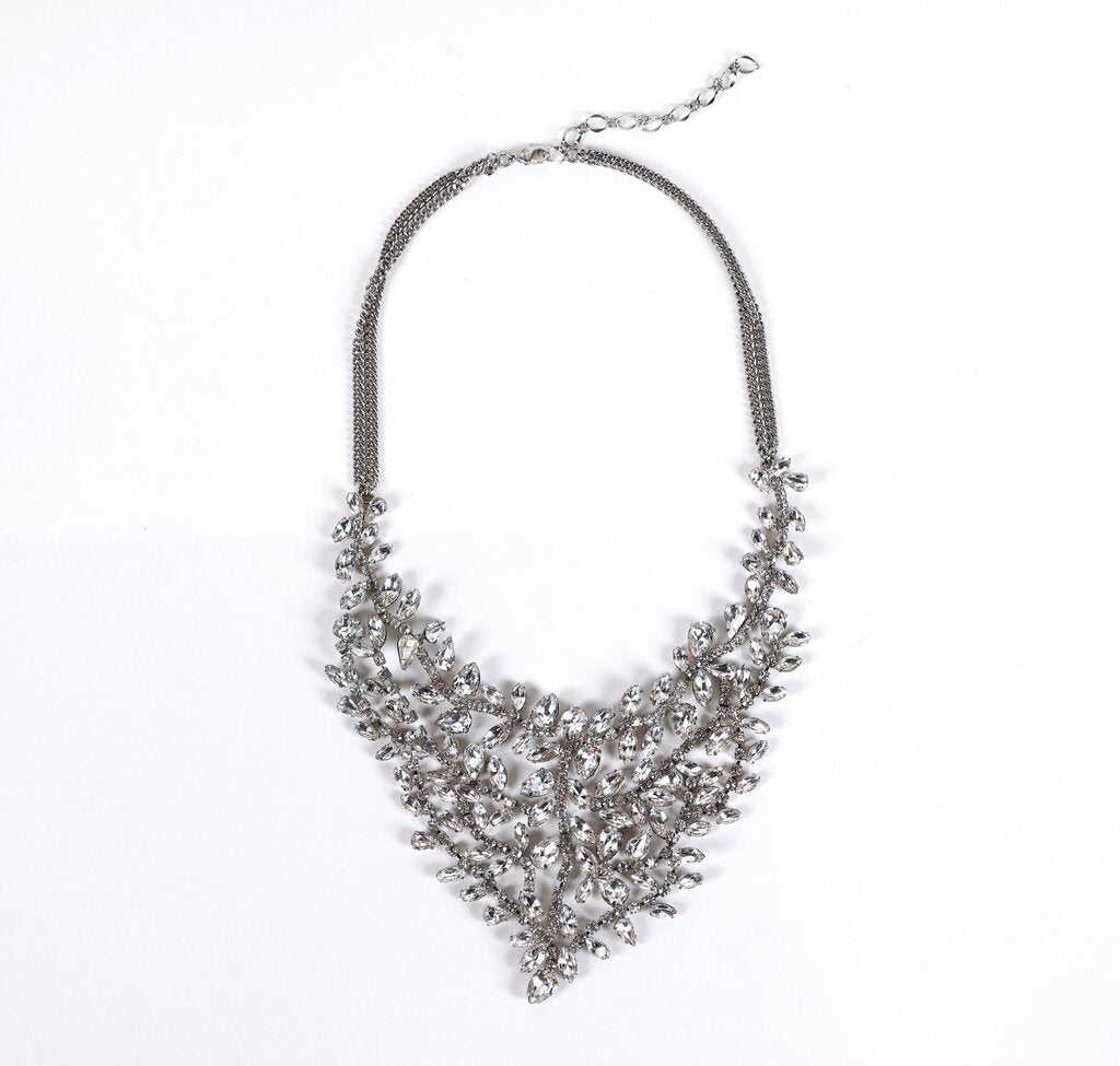 Rhinestone Bib Necklace