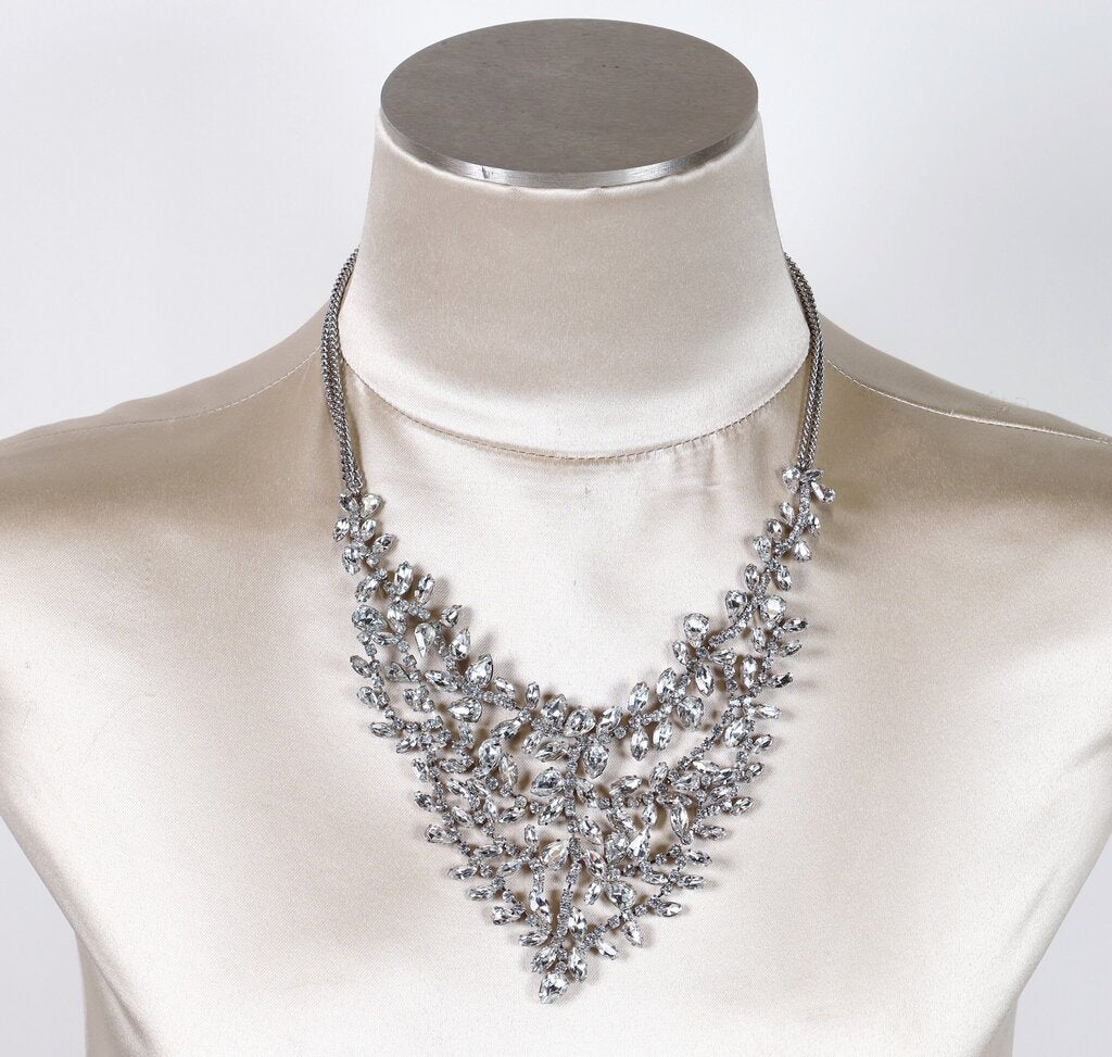 Rhinestone Bib Necklace