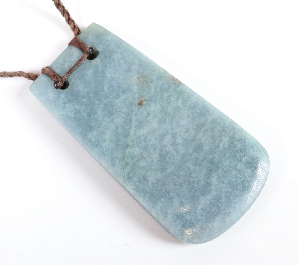 Jade and Waxed Cotton Pendant