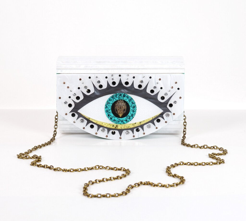Mini 'Kensington' Eye Clutch on Chain
