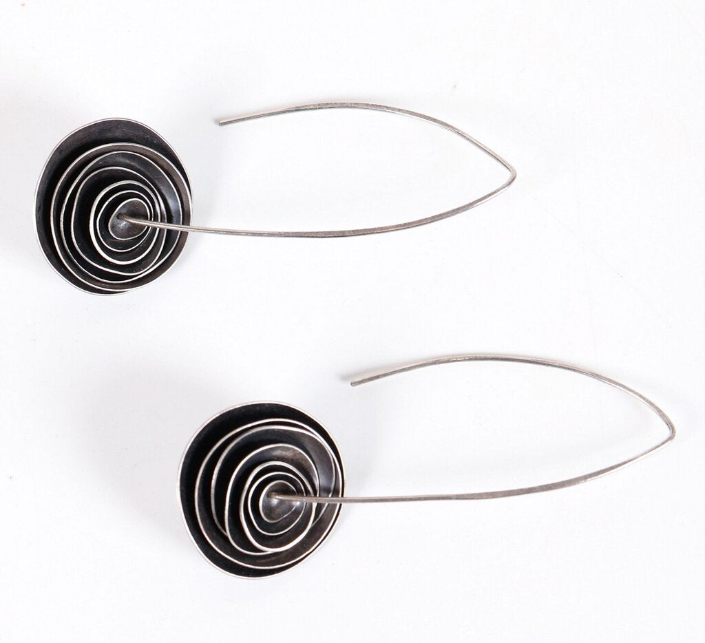 last chance! Oxidized Sterling 'Ranuncula' Earrings