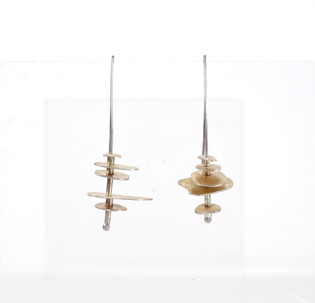 last chance! Sterling and 18K Gold Plate 'Super Stacks' l Earrings