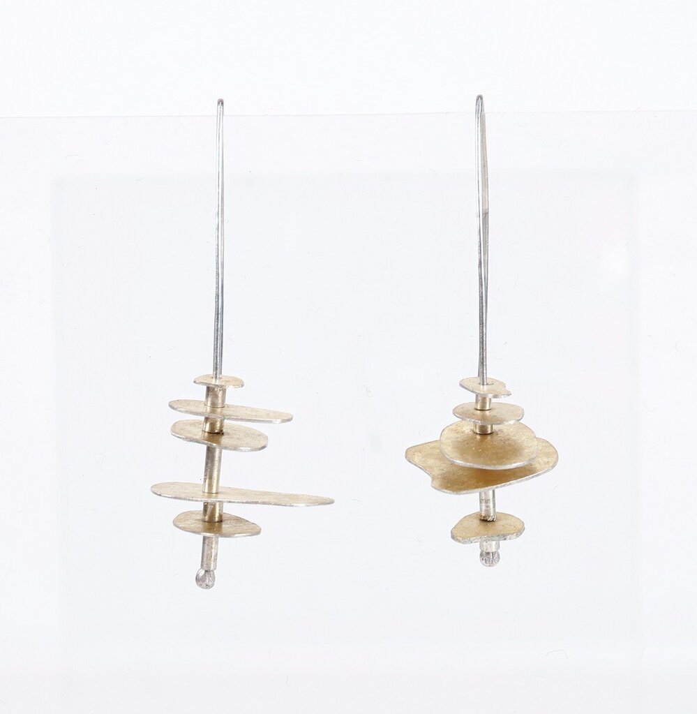 last chance! Sterling and 18K Gold Plate 'Super Stacks' l Earrings