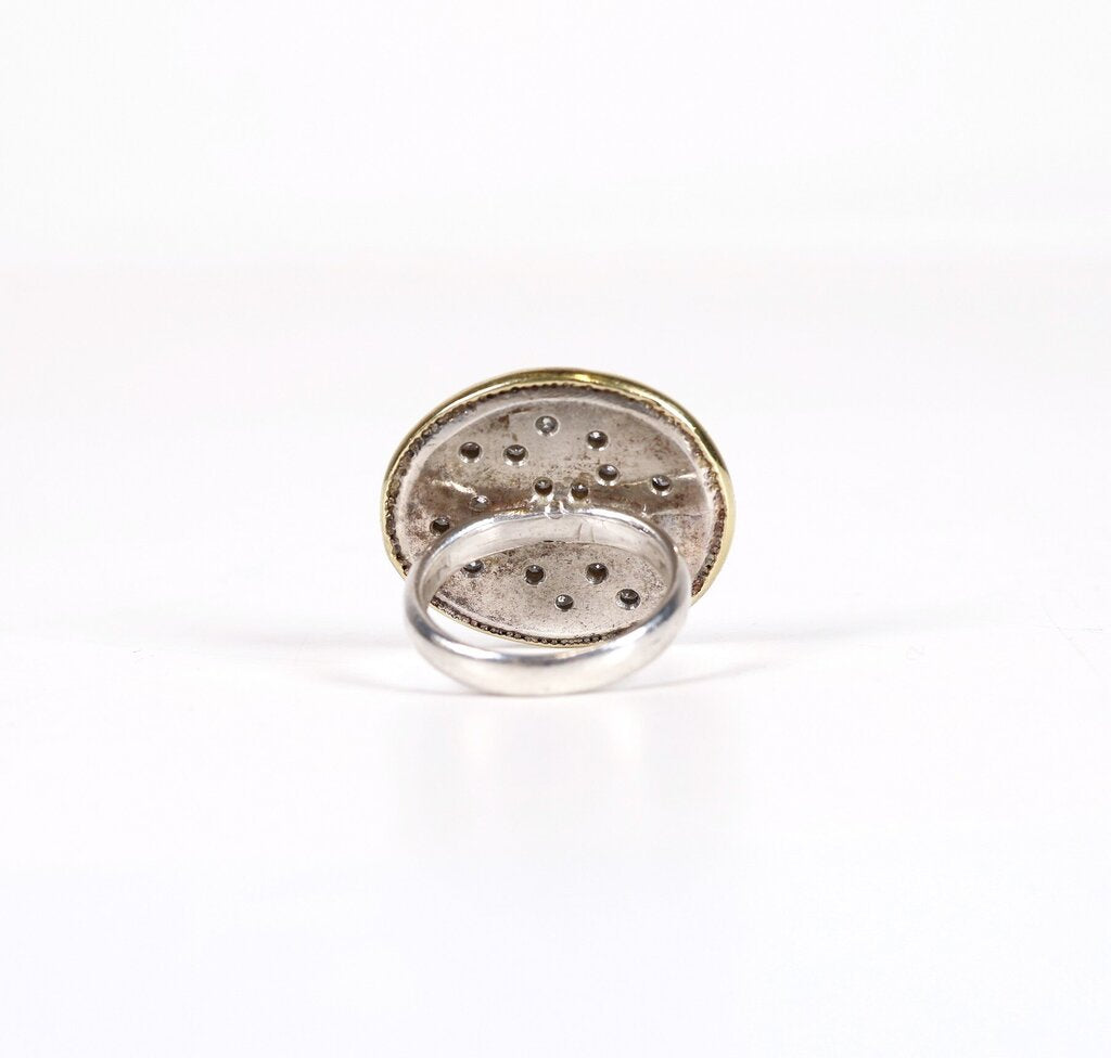 Sterling 14K and Diamond 'Frame' Ring (7)