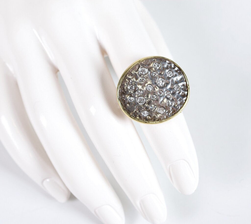 Sterling 14K and Diamond 'Frame' Ring (7)