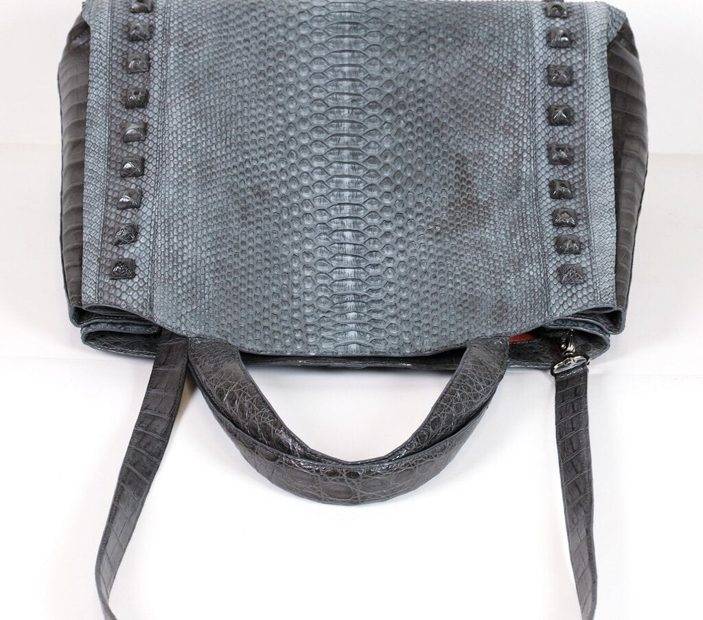 Grey Crocodile Handbag