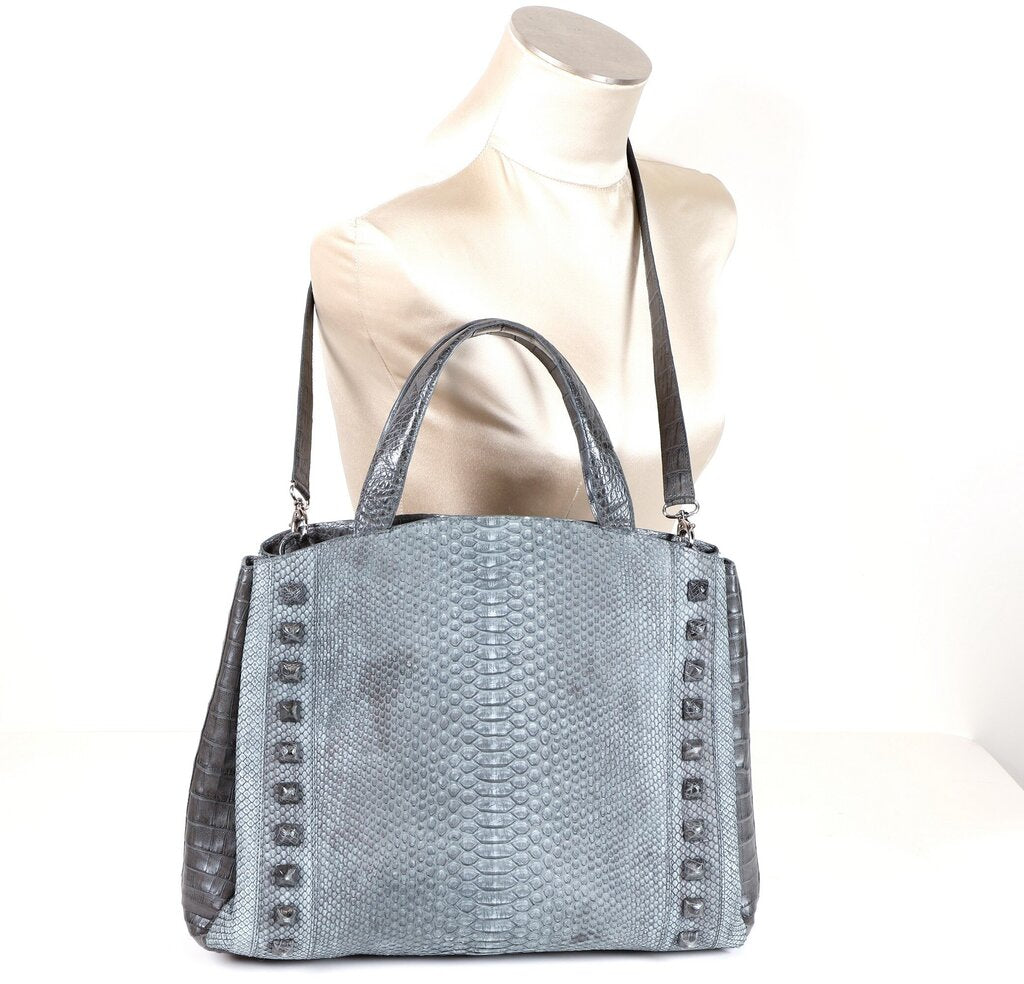 Grey Crocodile Handbag