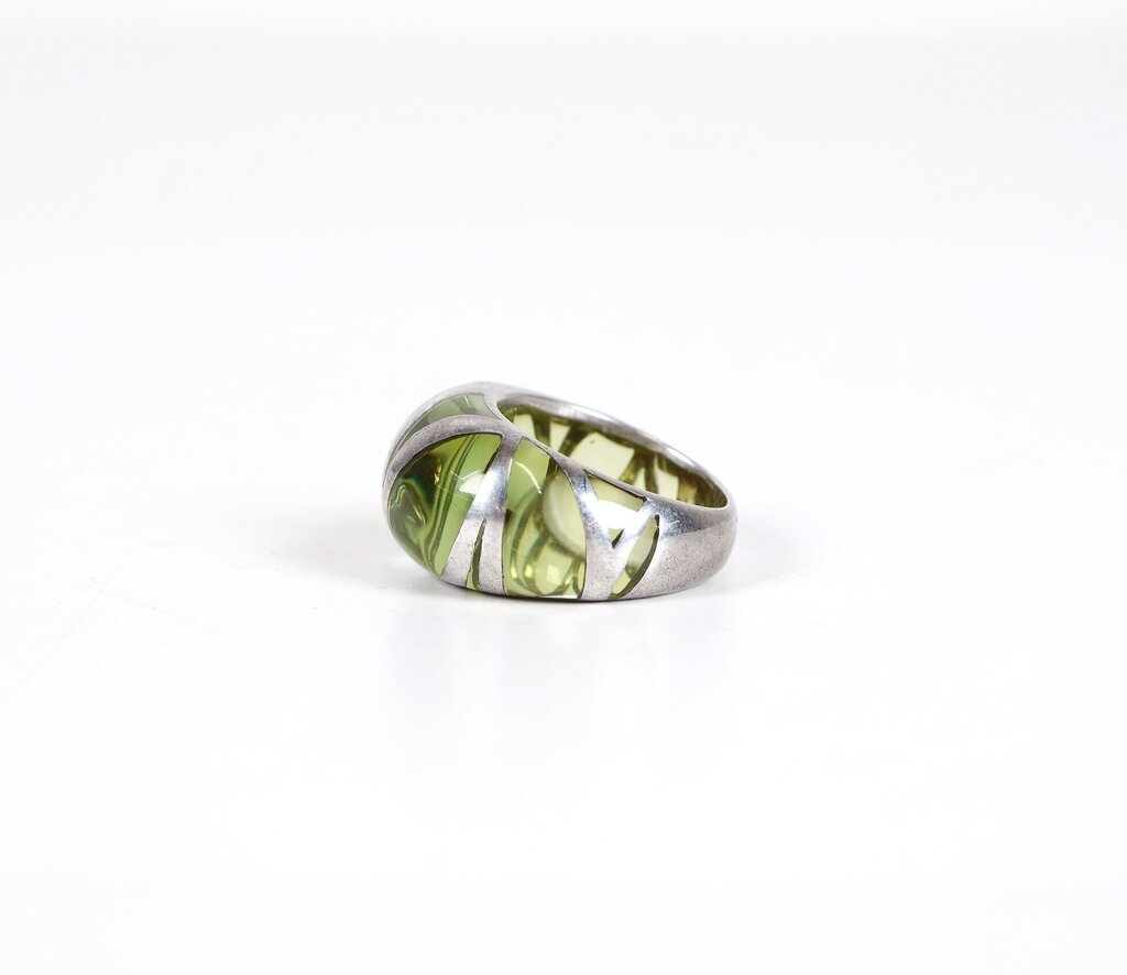 Sterling and Glass Ring (7)