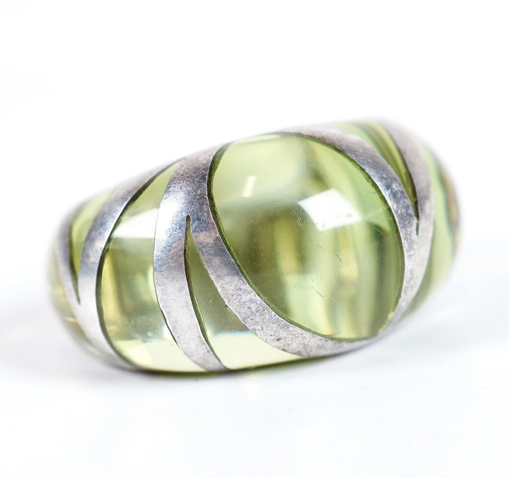 Sterling and Glass Ring (7)