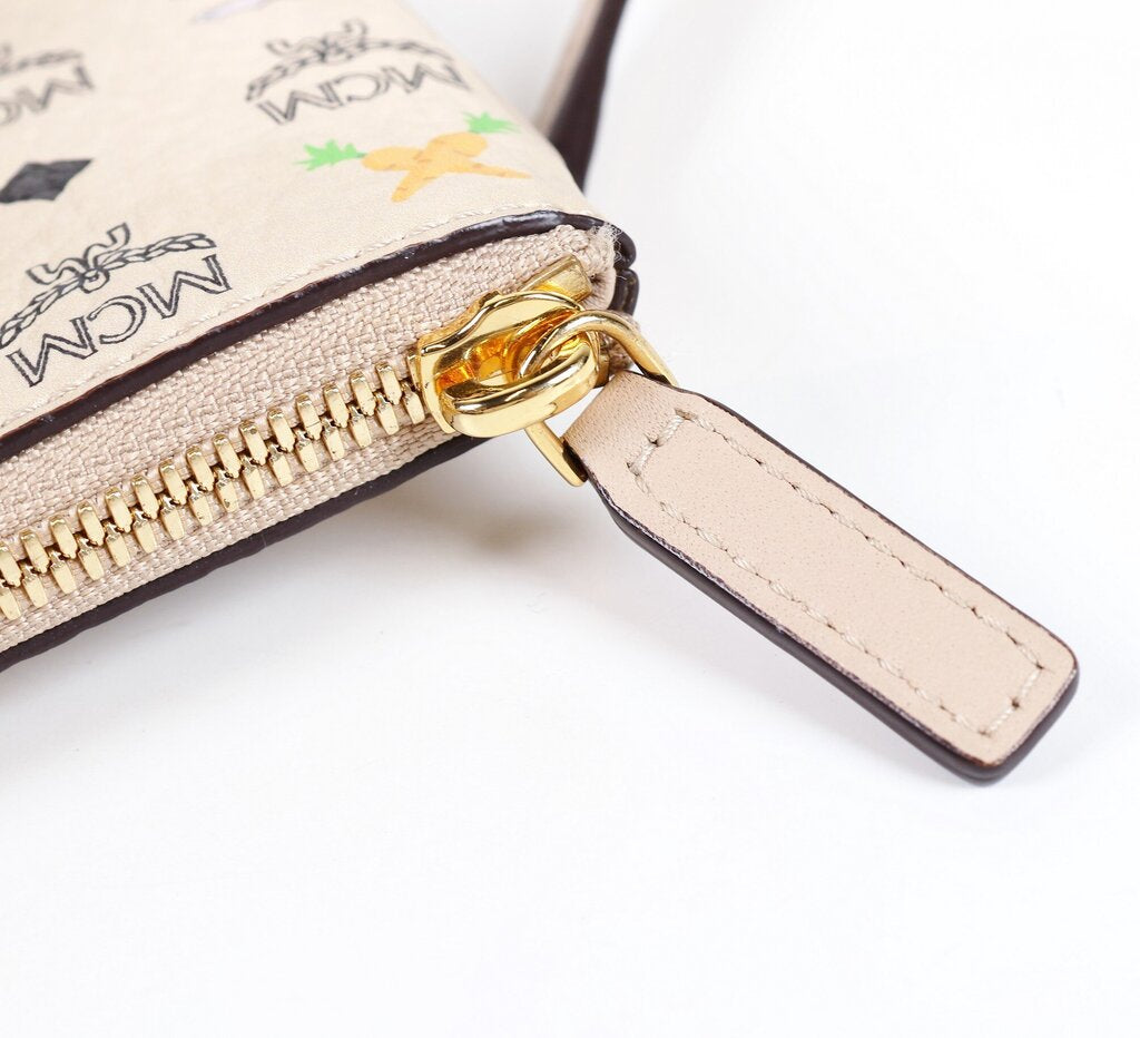 Cream Rabbit Print Crossbody Bag