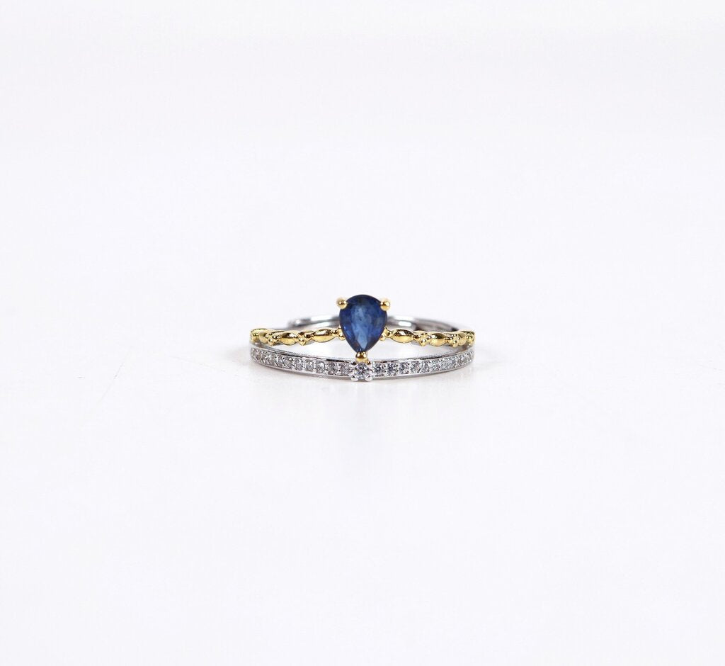 Sterling Gold Fill and Zircon Ring (6)