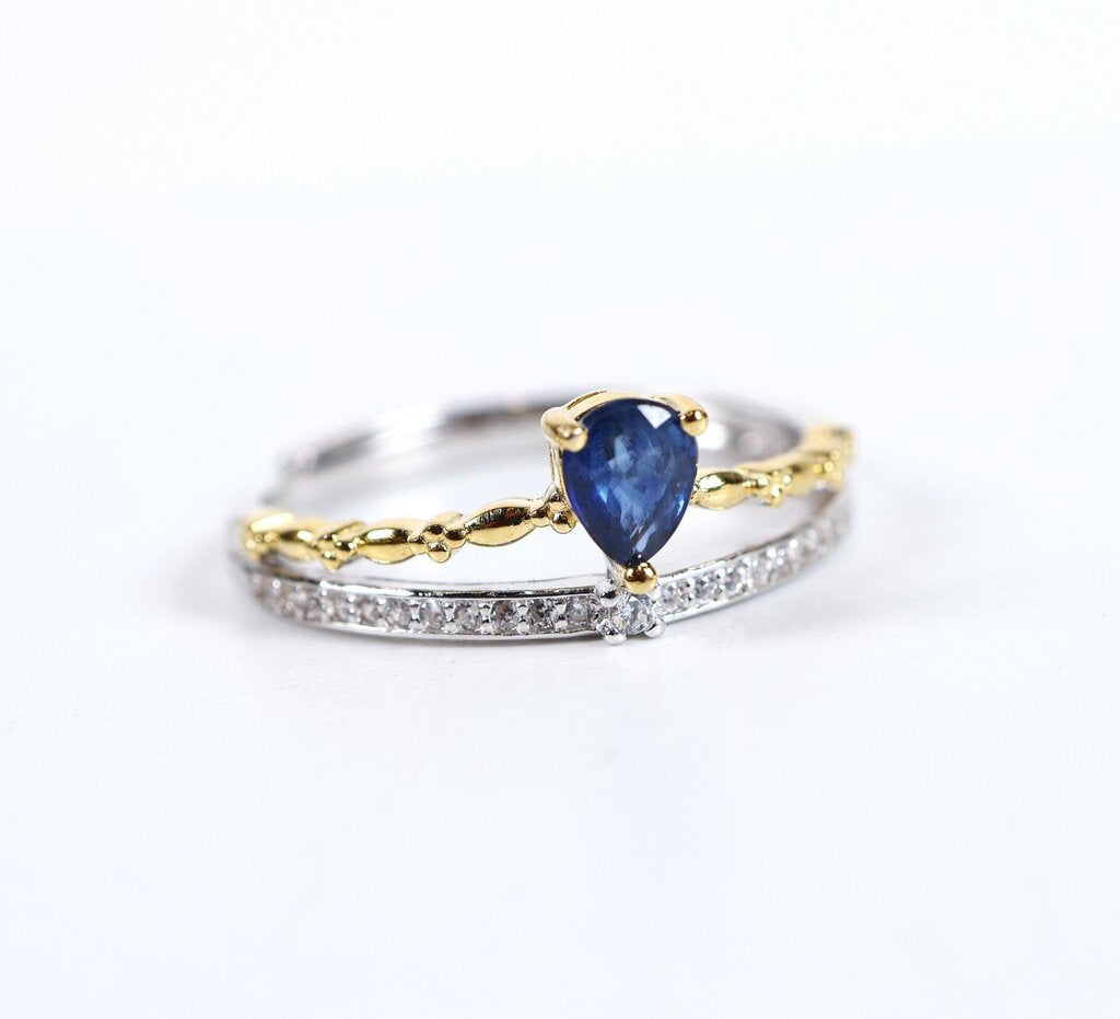 Sterling Gold Fill and Zircon Ring (6)