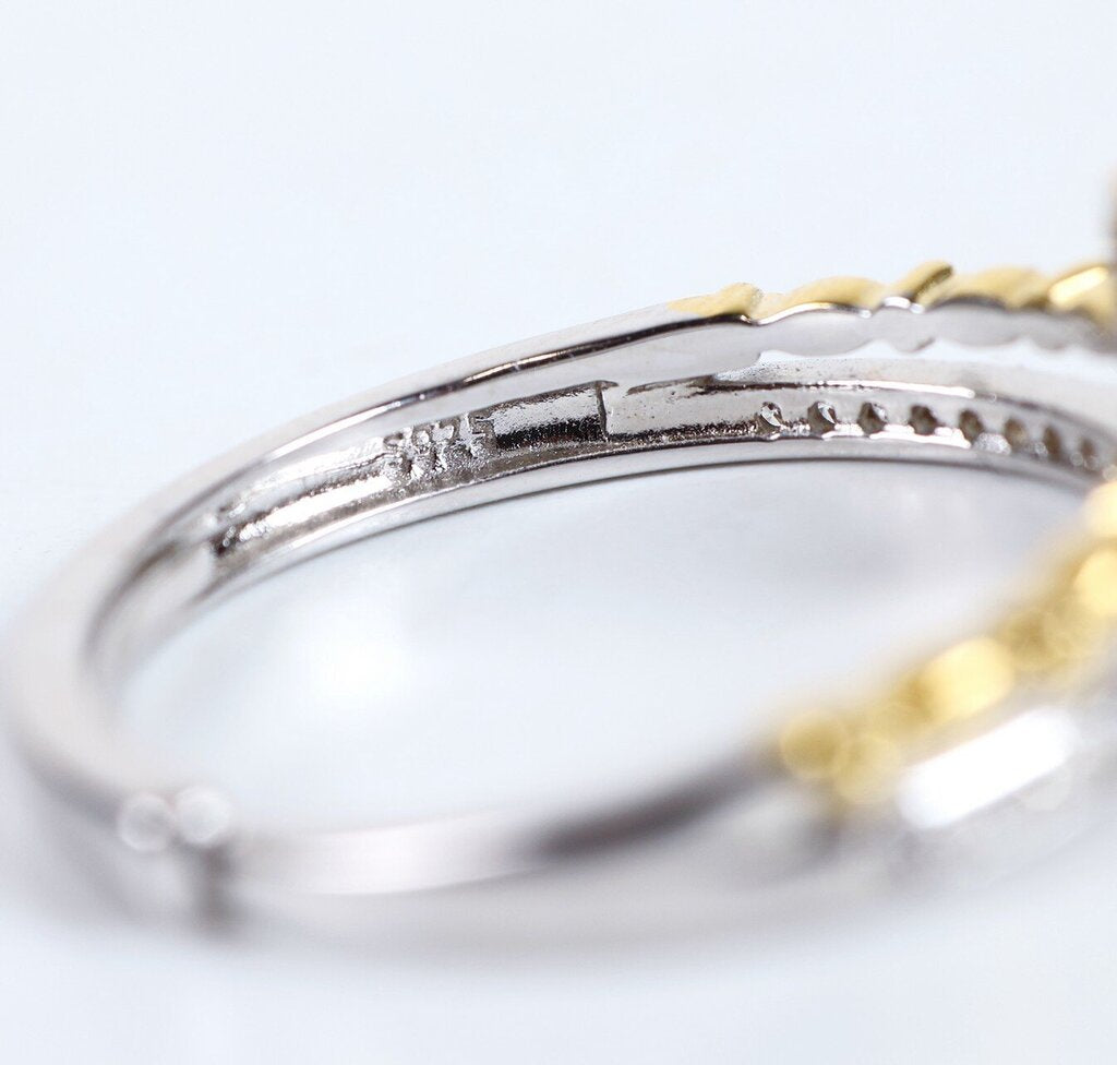 Sterling Gold Fill and Zircon Ring (6)