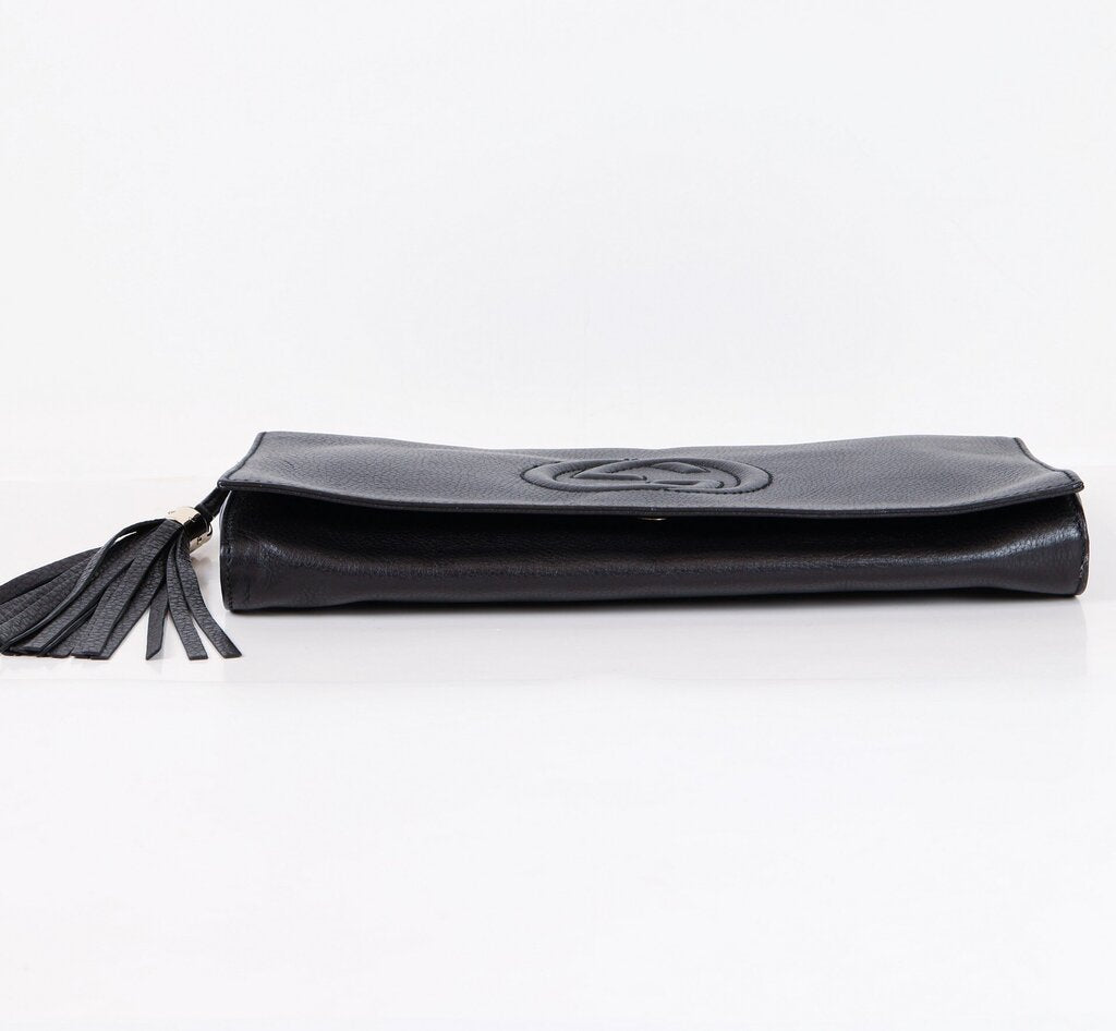 Black Soho Clutch with Tassel