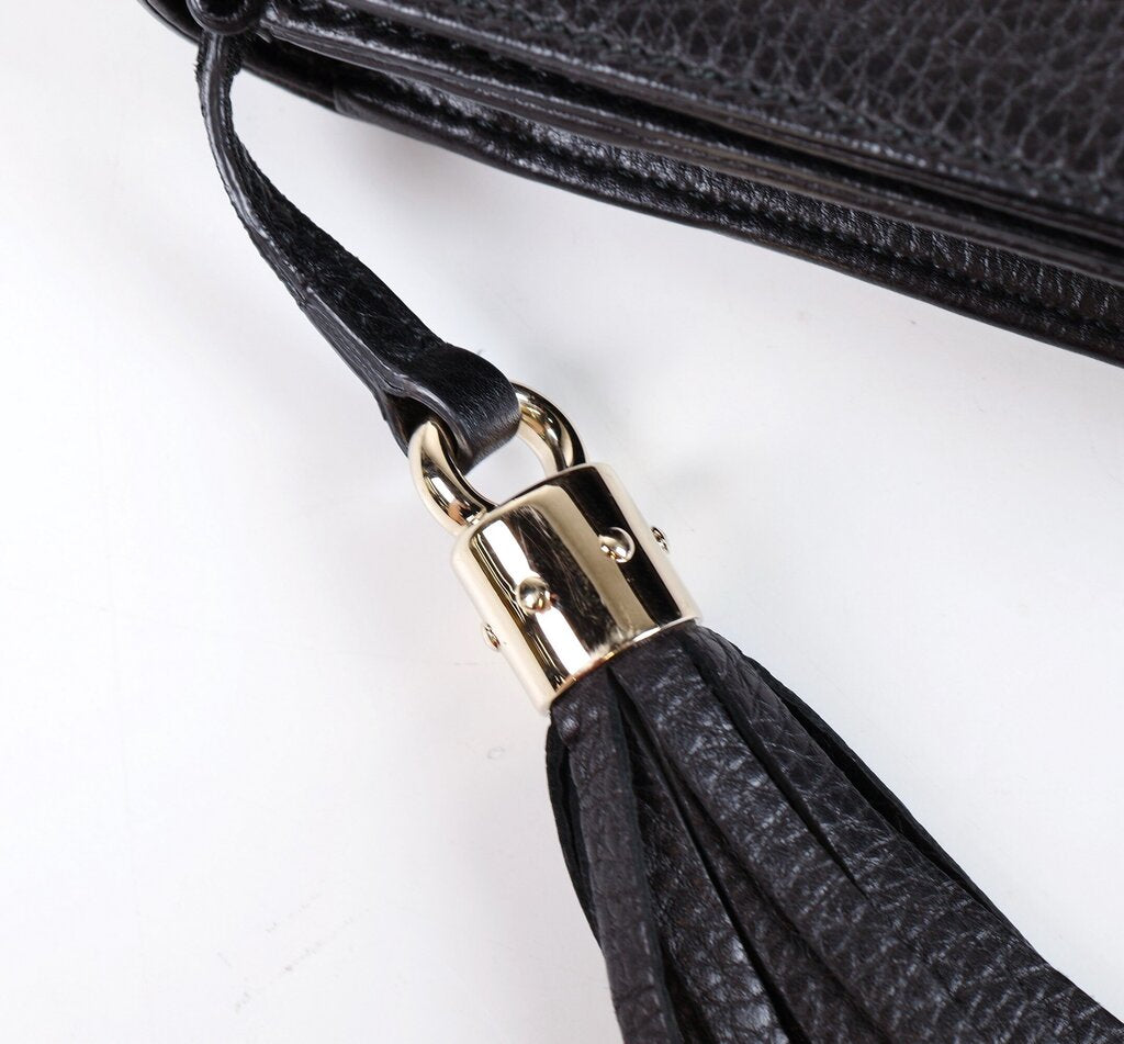 Black Soho Clutch with Tassel