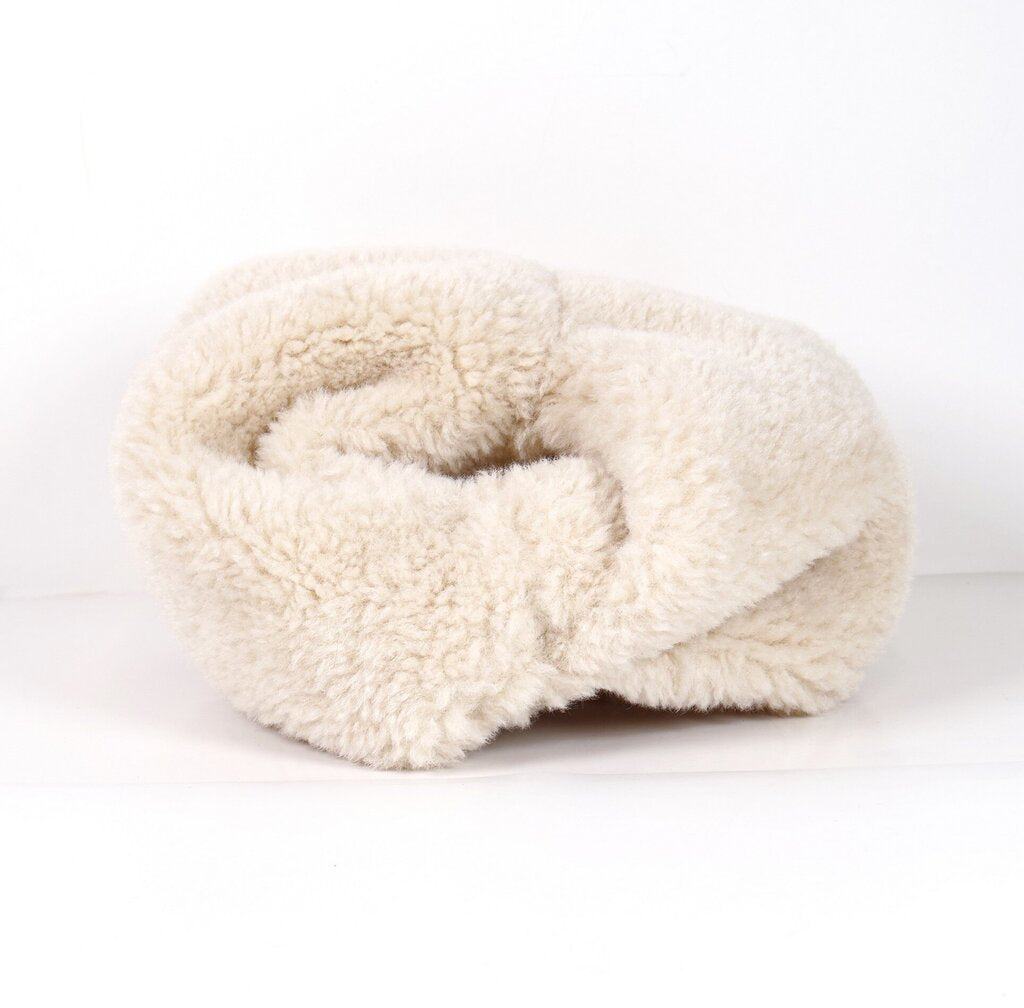 'Simone' Cream Fuzzy Mini Bag