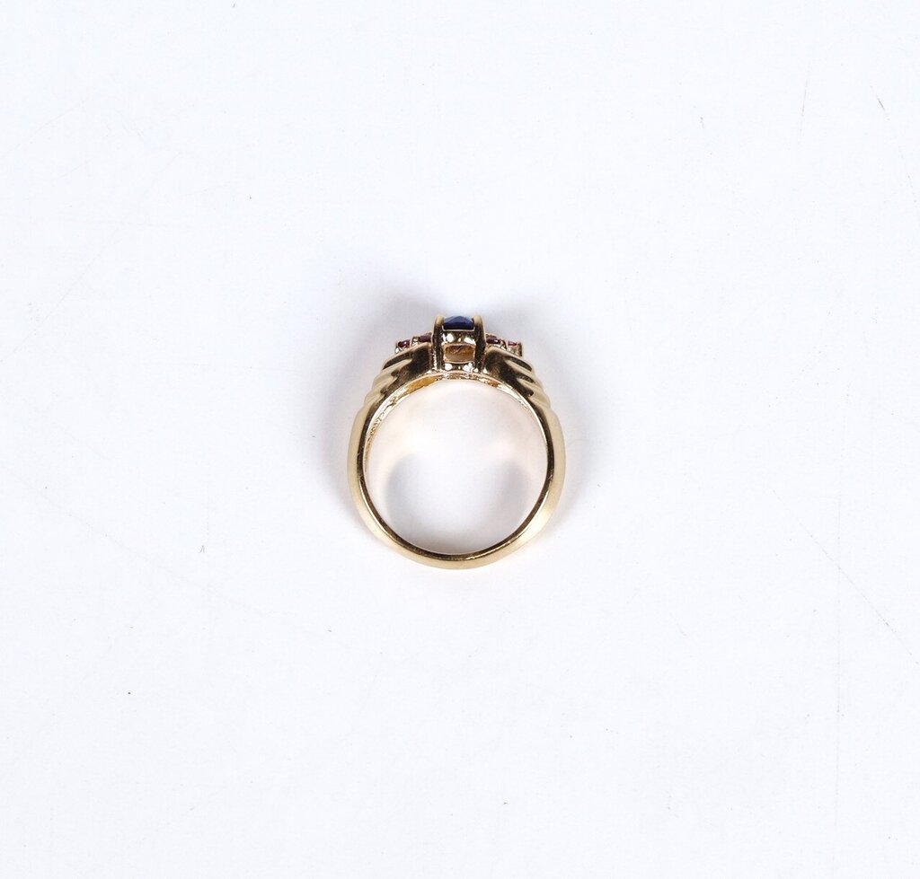 14K Pink and Blue Ruby Ring (6.5)