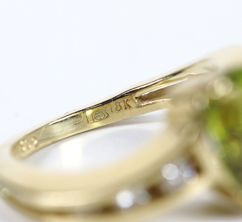 18K Peridot and Diamond Ring (7)