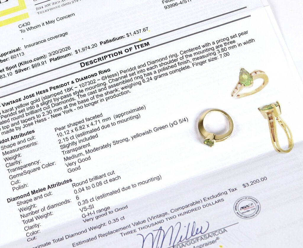 18K Peridot and Diamond Ring (7)